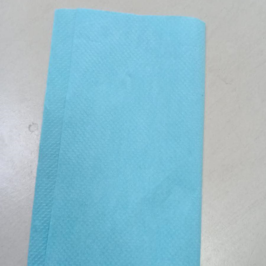 Commercial industrial hand drying disposable blue single fold paper towel